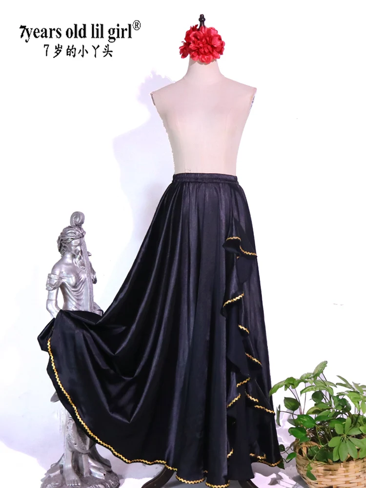 Belly Dance Costume Skirt for Women Satin Split Long Skirt Customsized women Oriental Belly Dancing Wear Clothing FF24