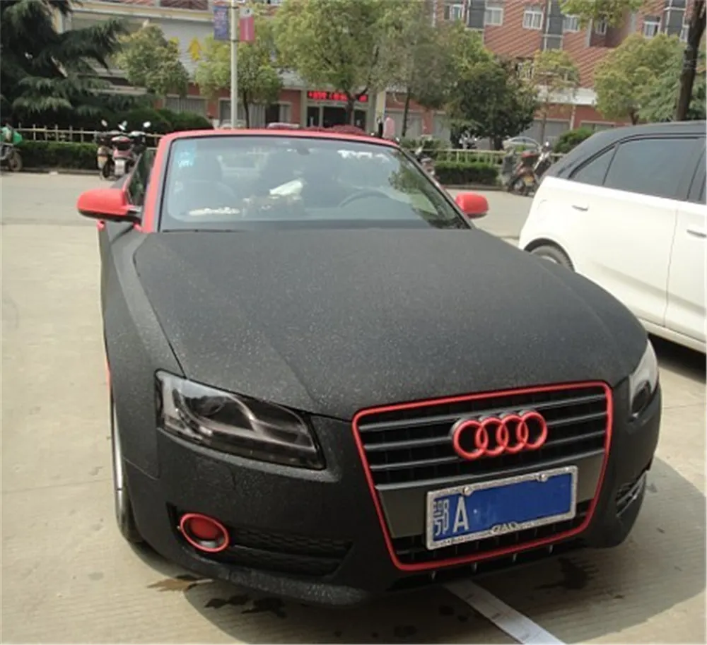 Car Wrap Schwarze Vinylfolie, glänzend, matt, Vinyl, gebürstete Chromfolie, luftblasenfrei, für Fahrzeug, Motorrad, Styling, Aufkleber – Detail 16