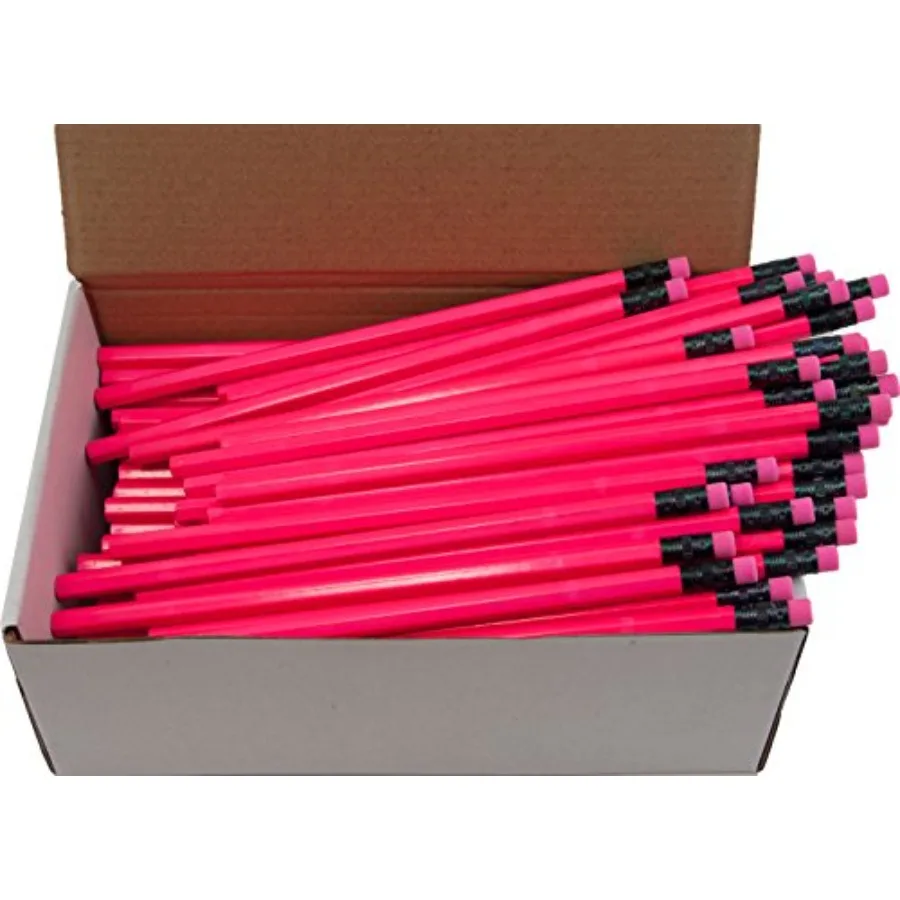 

Hex Pencils Full Size Hex Pencil with #2 Lead Available in a Variety of Colors (Tested Non Toxic) (Latex Free Eraser) (Classroo