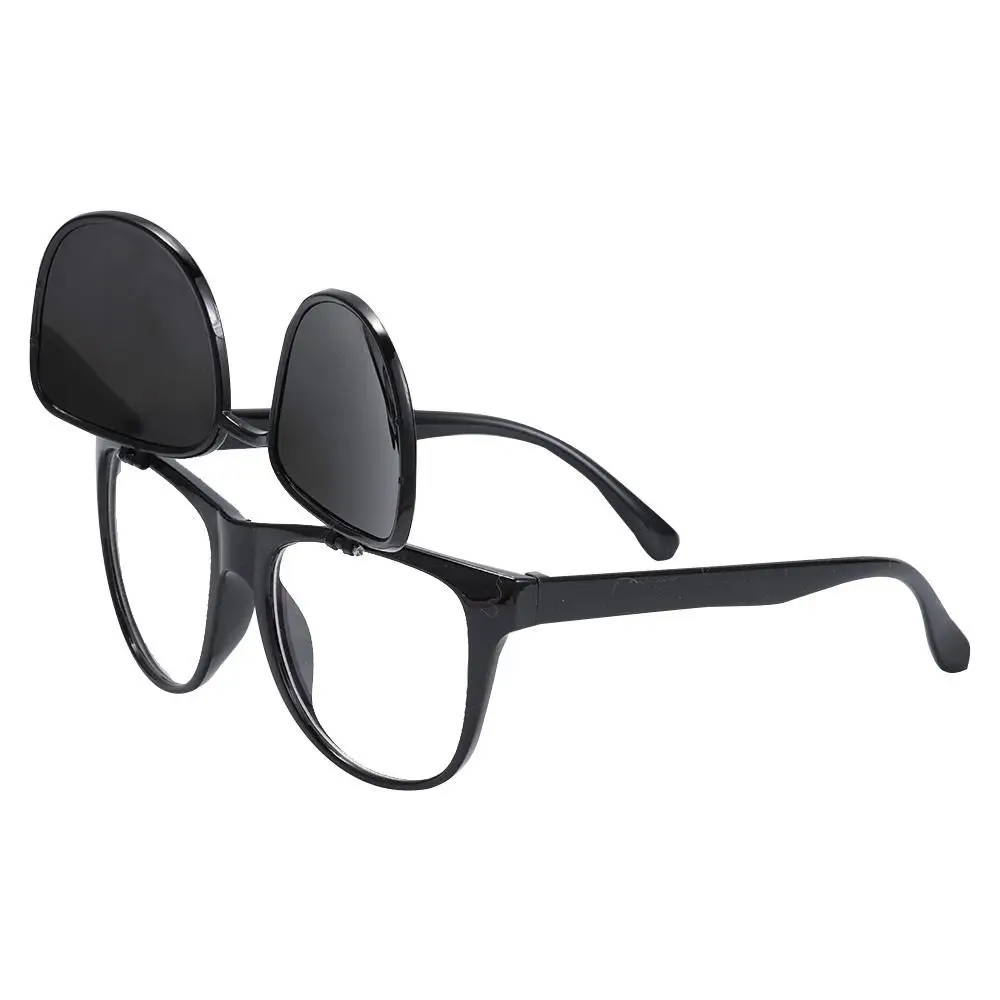 Black Double Layer Flip Cover Polycarbonate Lenses. 15*5*4cm/5.9*1.97*1.57 Shelter From The Wind Sunglasses Welding