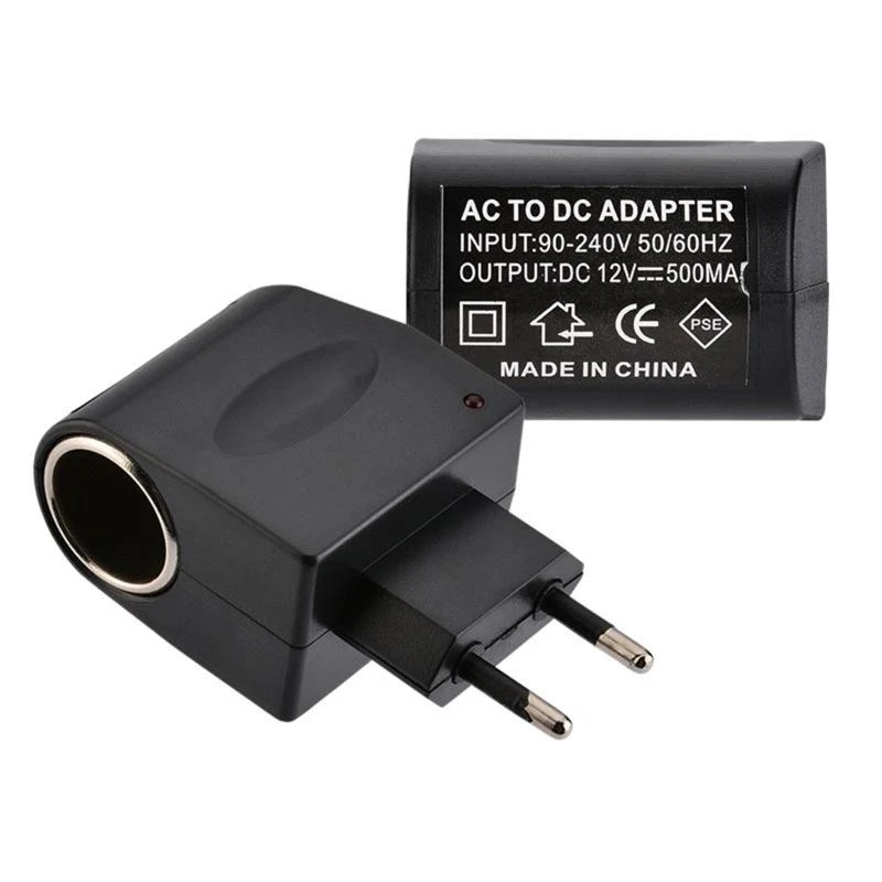 220V to for DC 12V Adapter Car Cigarette Converter Socket Safe Power Plug  6W Wall Plug Adapter