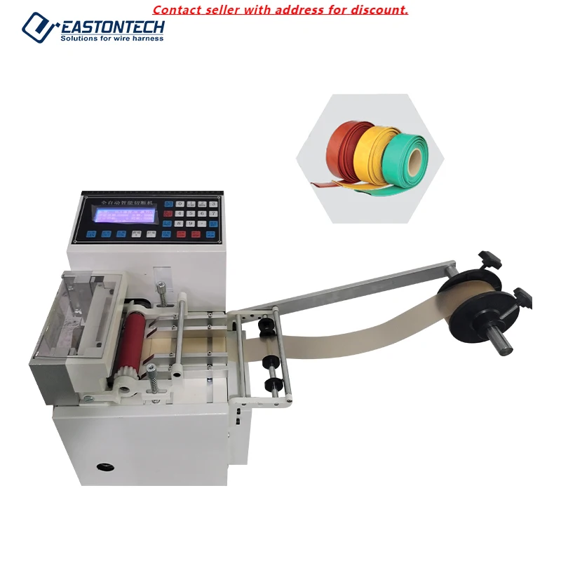 EW-1365 Fully Automatic PVC & Silicone Tube Cutter Braid Hose Cut To Length Machine Pipe Cutting Machine