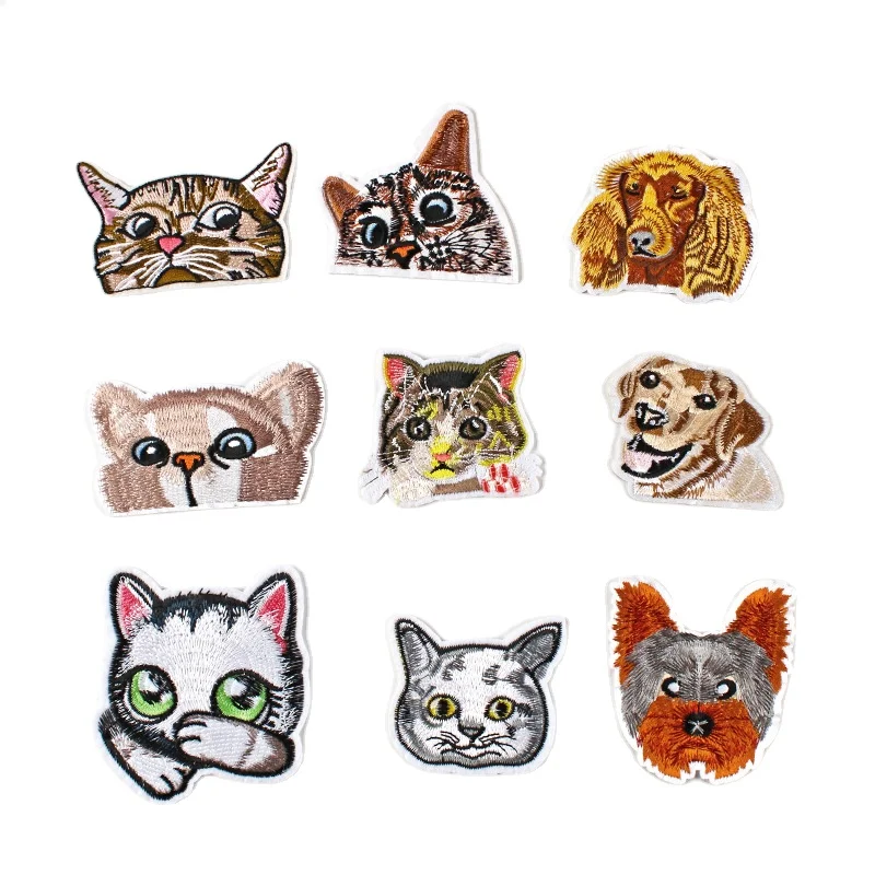 100pcs/Lot Luxury Anime Dog Kitty Cat Puppy Embroidery Patch Letter Shirt Bag Clothing Decoration Accessory Craft Diy Applique