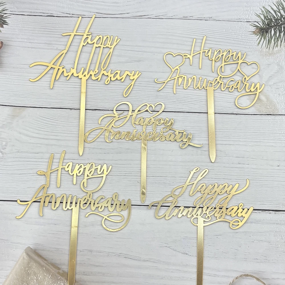 Romantische Hochzeitstag Kuchen Topper Acryl Einsatz Dekor Paar Liebe Andenken für Feier Party Kuchen Dekor Zubehör