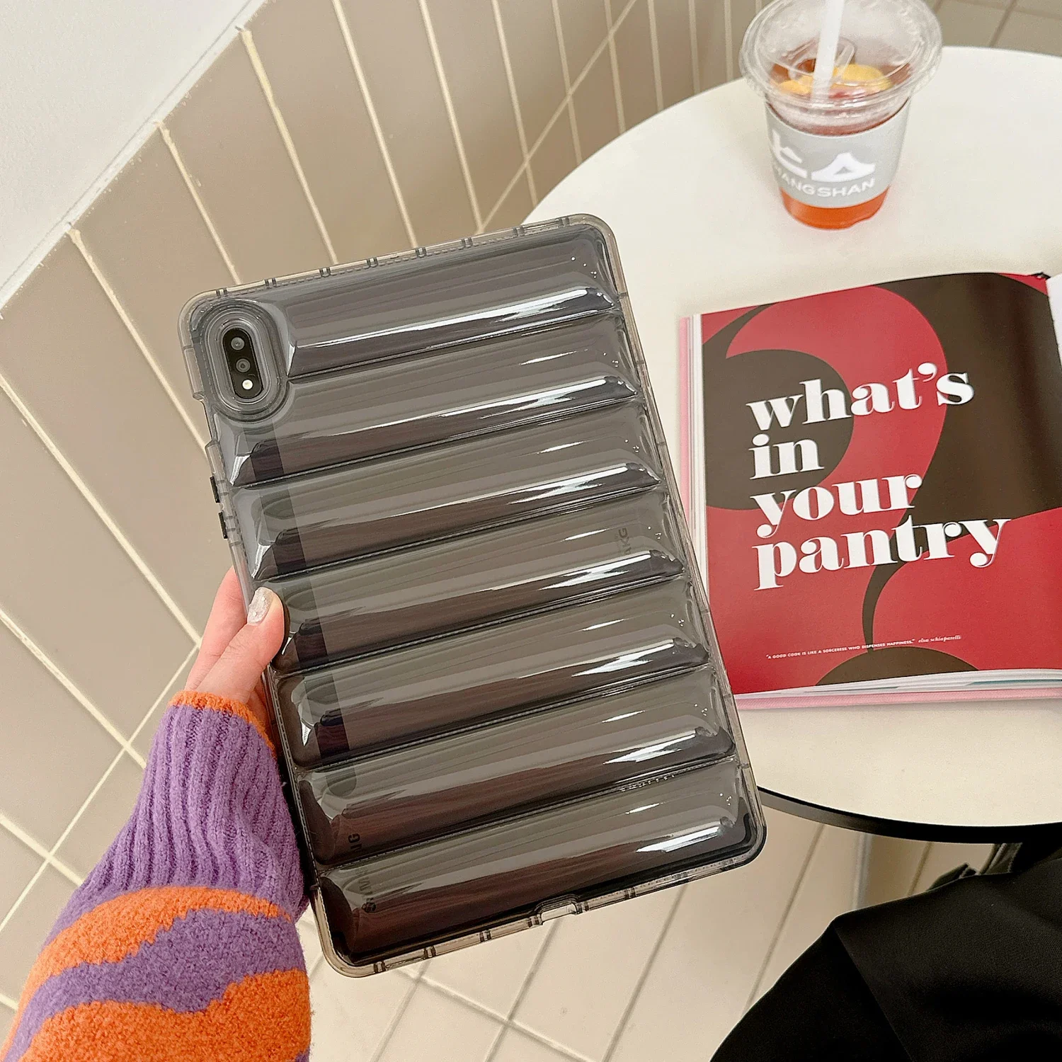 Tablet Case For Samsung Tab S9 S8 S7 Plus FE A8 A7 S6 Lite Cover Cases Clear Soft Silicone Down Jacket Air Bag Shockproof