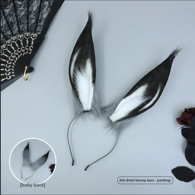 Kaninchen Haarband Hasenohren Stirnbänder für Mädchen Kopfbedeckung realistische Dekoration