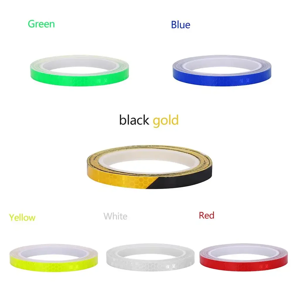 Hot Sale 6 Colors Motorcycle Rim Tape Reflective Wheel Stickers Warning Effect Decals Vinyl Waterproof Bright Car Stickers image 5