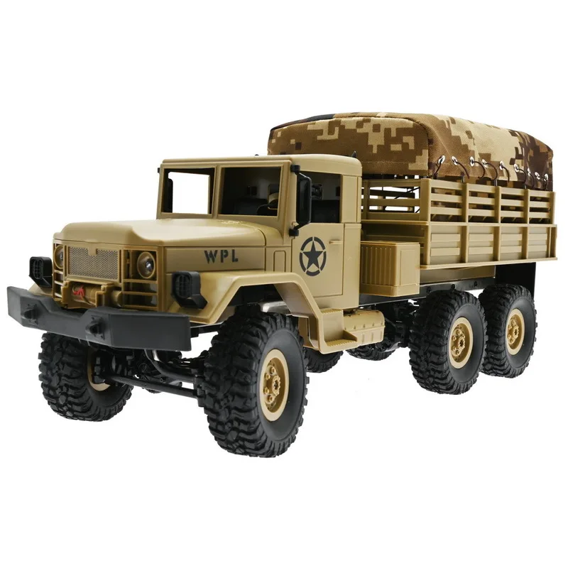 

Wpl Rc Military Truck B16 1 1 16 Scale 6wd 24g All Terrain Remote Control Vehicle With Canvas Cover Proportional Control