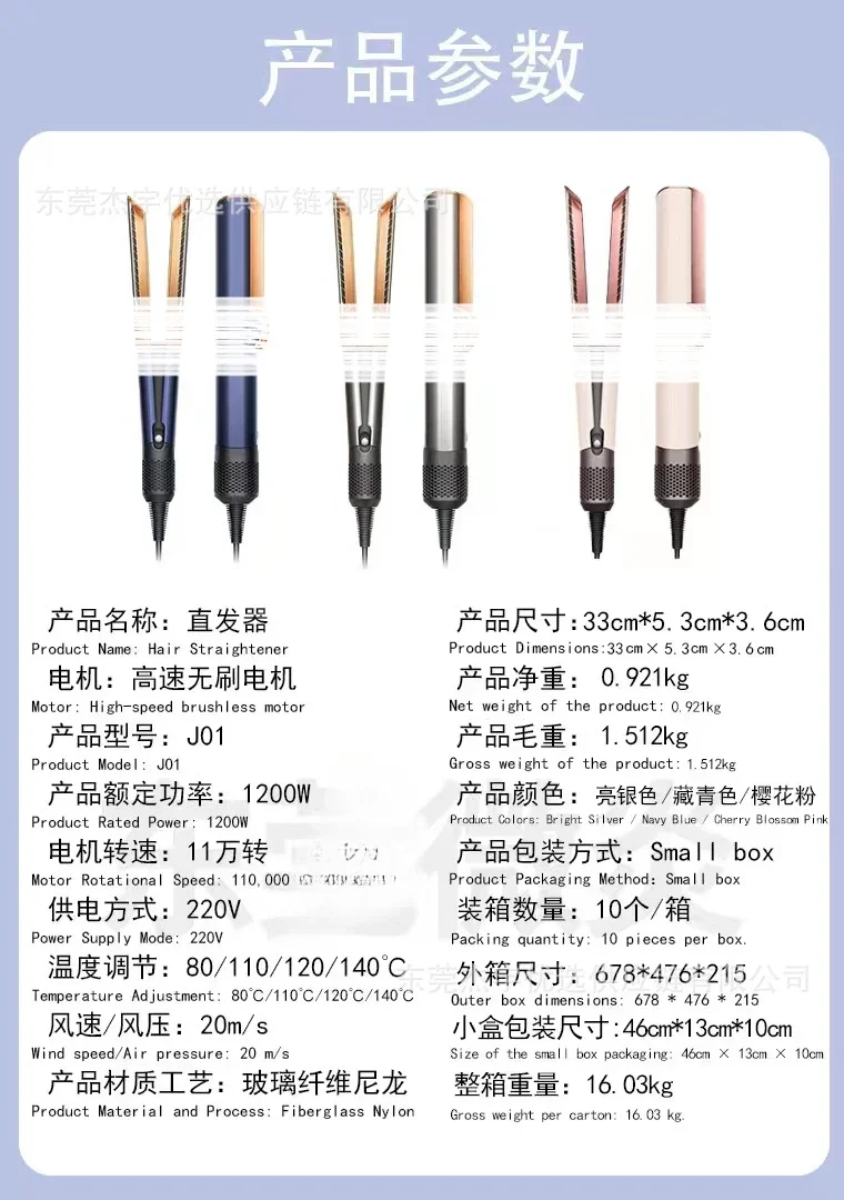 The J01 Hair Straightening Device: A Versatile Electric Appliance for Both Dry and Wet Hair