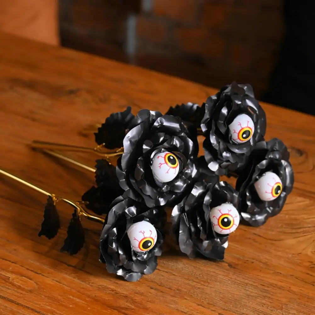 Eyeball Flower Artificial Eyeball Rose Bouquet for Halloween Home Decor Faux Rose Flowers for Spooky Flower Arrangements