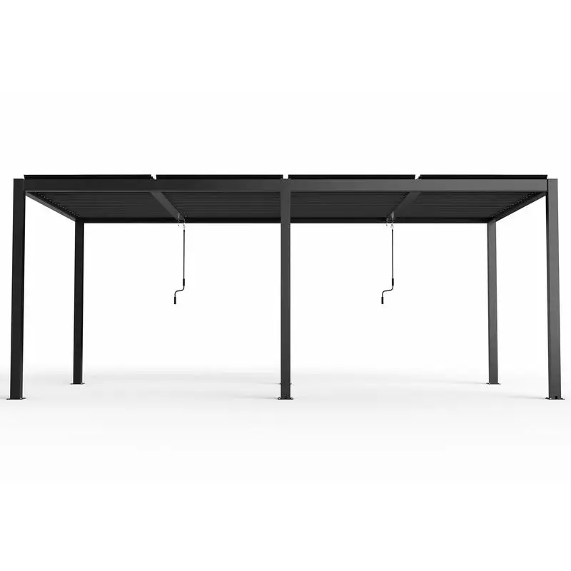 

Алюминиевая жалюзированная пергола 10x19 футов для наружного применения с регулируемыми жалюзи для патио, сада, террасы