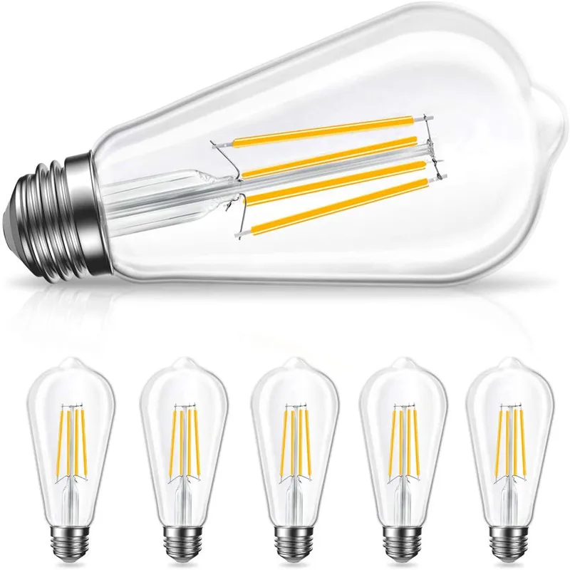 

ST64 2W 4W 6W 8W 12W Edison LED Filament Bulb lamp 220V E27 Vintage Antique Retro Edison Ampoule Replace Incandescent Light