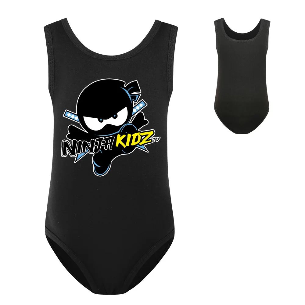 NINJA KIDZ Clothes Girls Swimsuit Kids Cute One Piece Swimwear Child Lovely Sport Beach Wear Summer Backless BathSuit