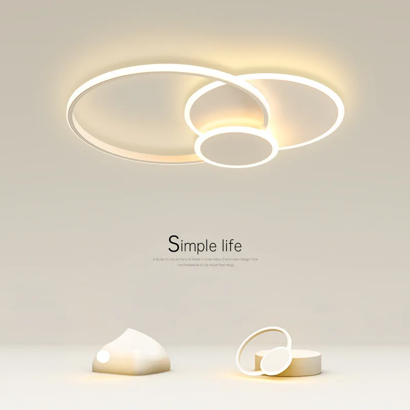 Nordic Creative LED Ceiling Lamp Simple Modern Living Room Lamp Round Headlight Atmospheric Household  Restaurant Bedroom Lamp