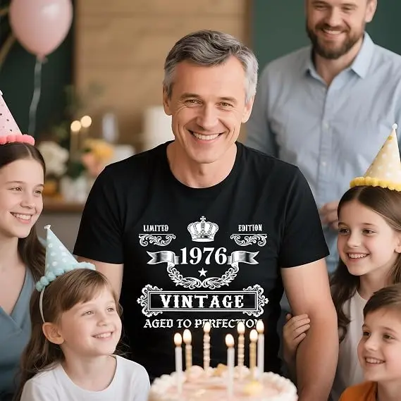 1976 1986 1996 1966 T-Shirts, Geschenke zum 60., 40., 30., 50. Geburtstag für Frauen und Männer, Geburtstagsdekorationen, Partygeschenke, T-Shirts mit Sprüchen – Detail 3