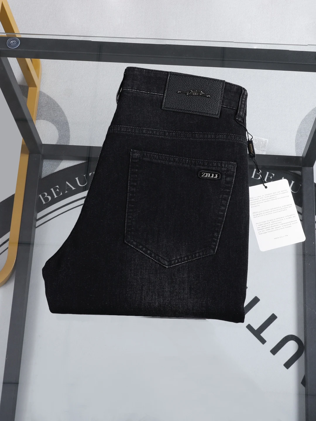 

Busin Casual Men's Denim Jeans Straight Leg 2942 Size mid Waist Zipper Fly Comfortable Fit All Season Wear