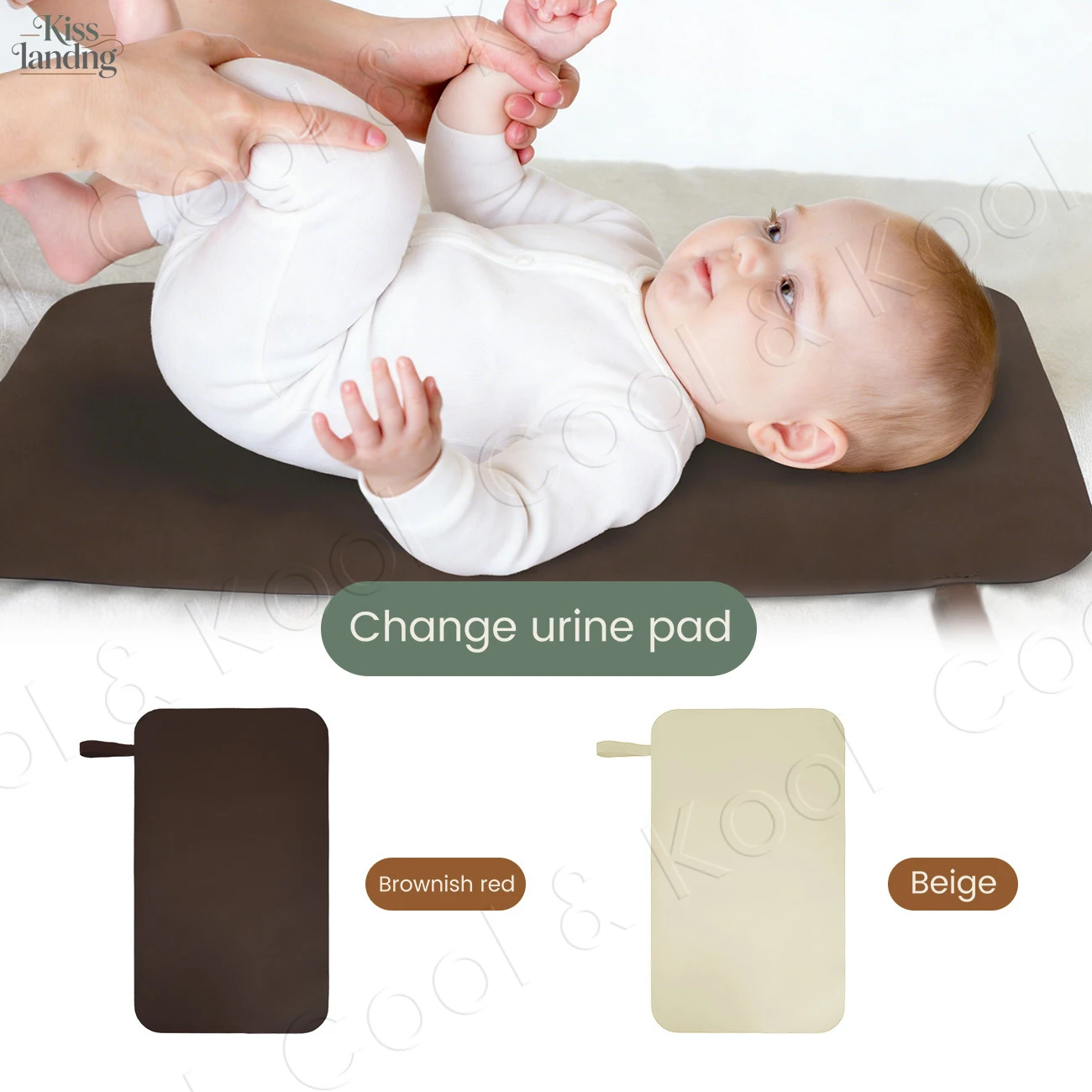 

Водонепроницаемый коврик для пеленания, мягкая и прочная поверхность из искусственной кожи для легкой очистки дома и в дороге