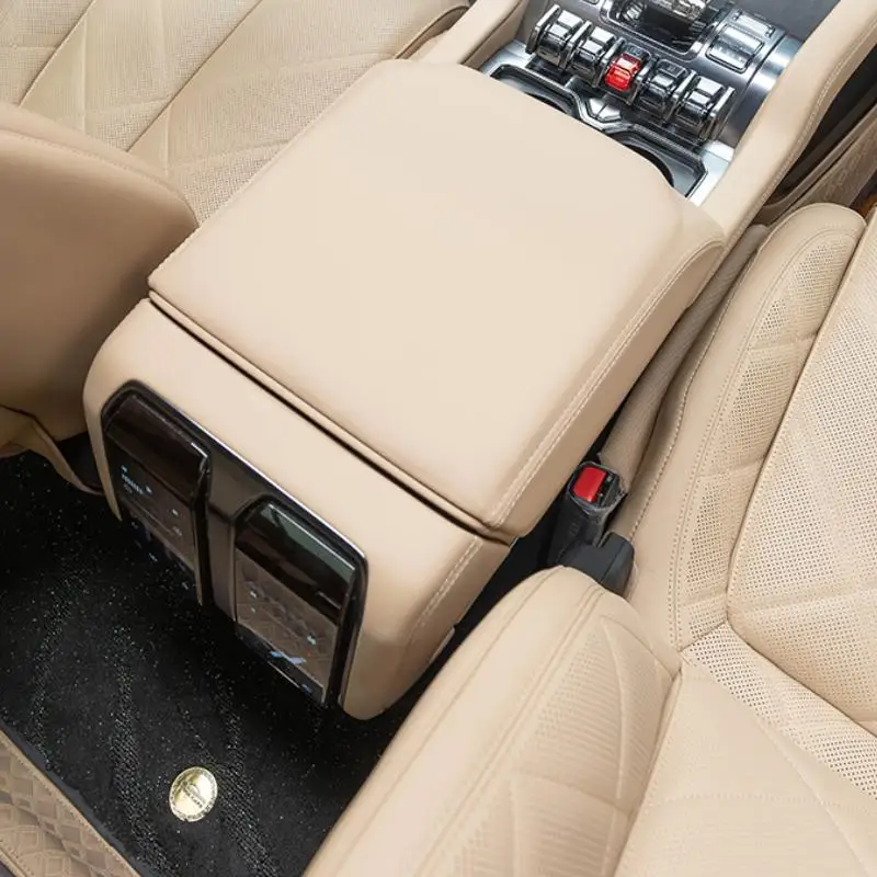 NEW1 For Byd Equation Leopard 8 2025 Refrigerator Armrest Box Protective Cover Leather Pad Same Color Protective Cover Back