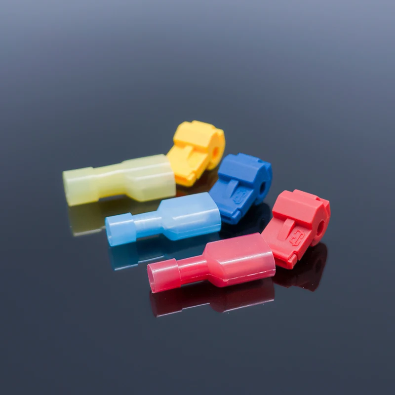 Quick Splice Connectors Nylon Fully Insulated Male Disconnectors Wire Clip Snap Splice Lock Terminal T-Tap Crimp Cable Splicing