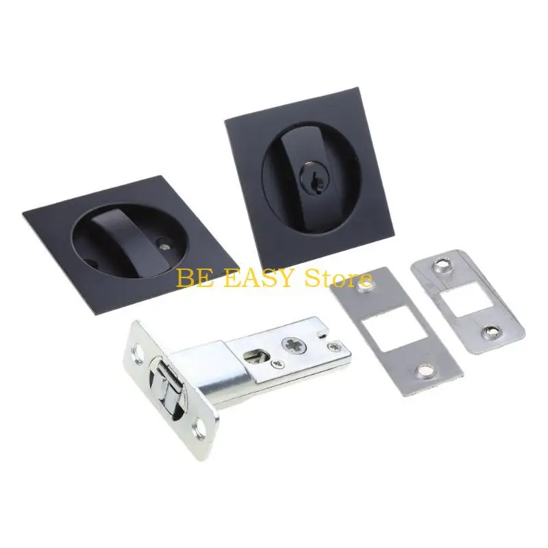 

E28F Square Pocket Door-Hardware Invisible Recessed Door Lock for Sliding-Door