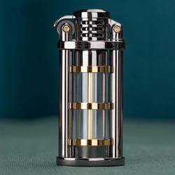 ZORRO-Briquet à kérosène coupe-vent, huile transparente, meule à l'ancienne, visuel créatif, cadeau pour homme