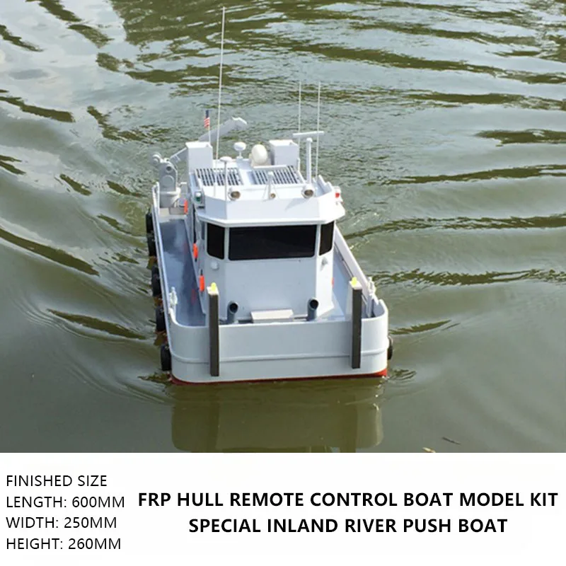 RC Special Inland Push Boat Model Kit FRP Hull Tugboat Model Toy Gift DIY Hand-assembled Remote Control Boat Model Kit