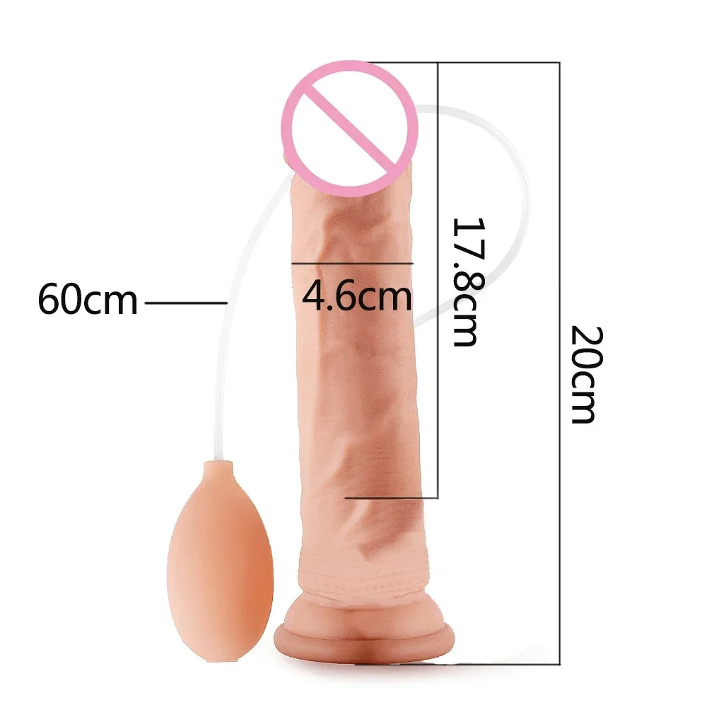 Realistic Penis Spray Water Dildo Soft Ejaculation Cock with Ball Adult Sex Toys for Women Masturbator Pussy Fake Penis Dildos view 2