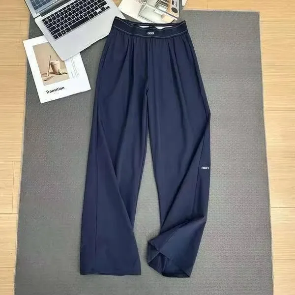 High Waist Wide Leg Yoga Pants Women Breathable Loose Casual Lounge Trousers Summer Sports Gym Flowy