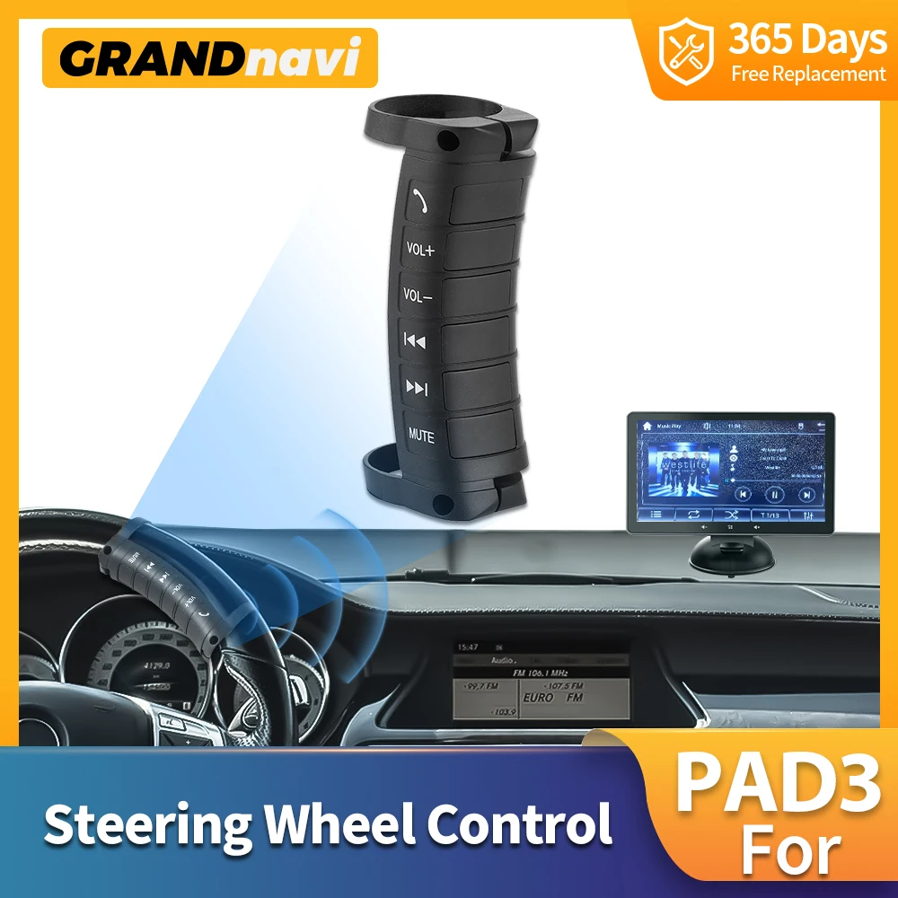 Pad3를 위한 최고의 무선 조작기: Grandnavi Car Wireless Steering Wheel Control