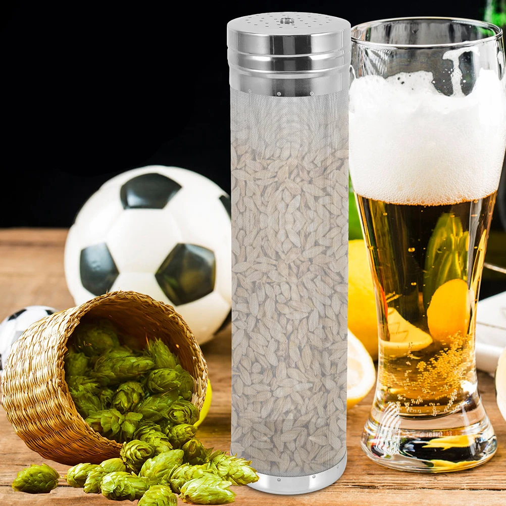 

1 set Stainless Steel Filter Cylinder With Lid For Homebrew Beer Making Hop Strainer Reusable Brew Filter Tube Diy Wine Mesh