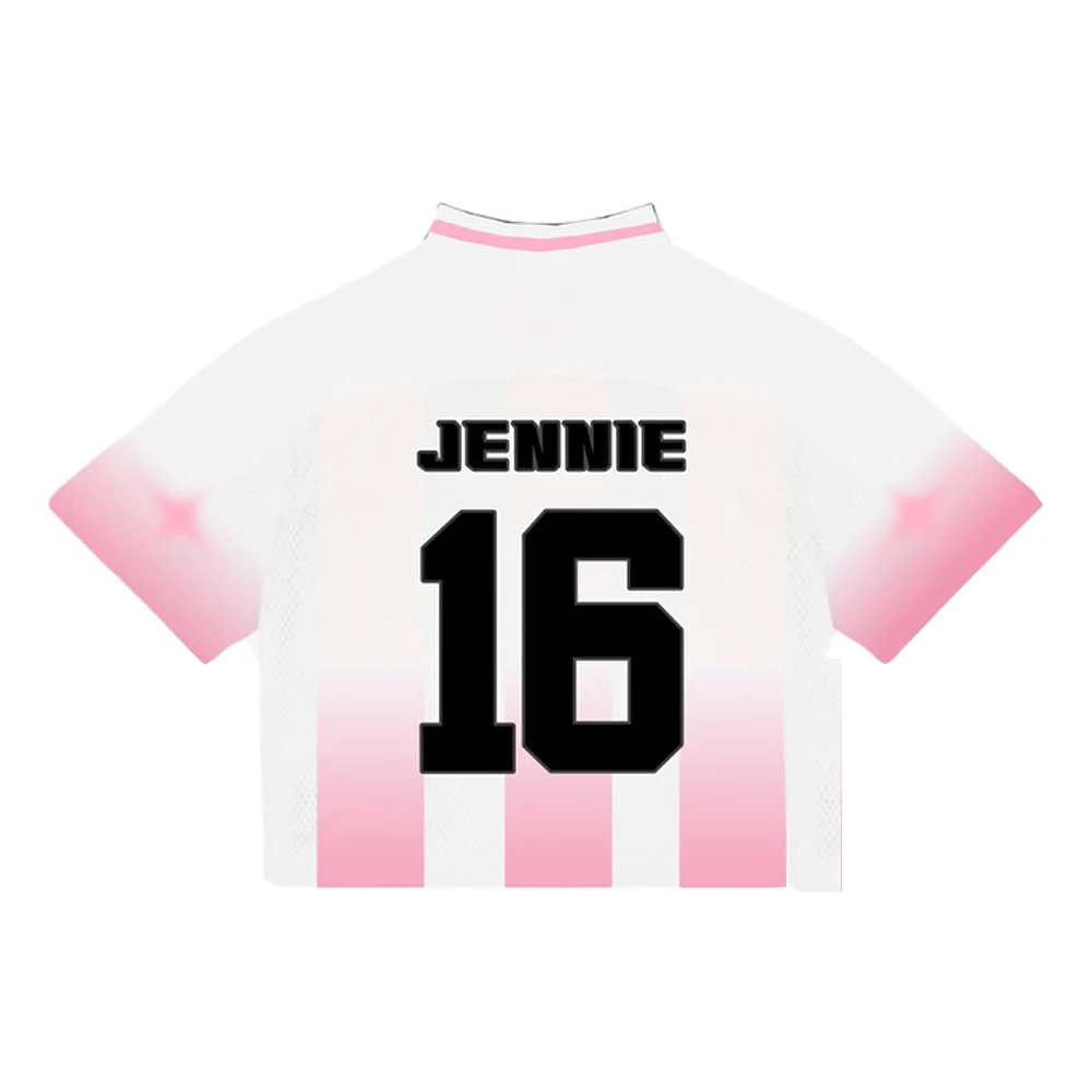 ROSÉ Y2K جديد الكورية فتاة مجموعة رسالة مطبوعة مروحة قميص الحفل قميص Ins موضة الاتجاه المتضخم المرأة رداء علوي مريح غير رسمي #3