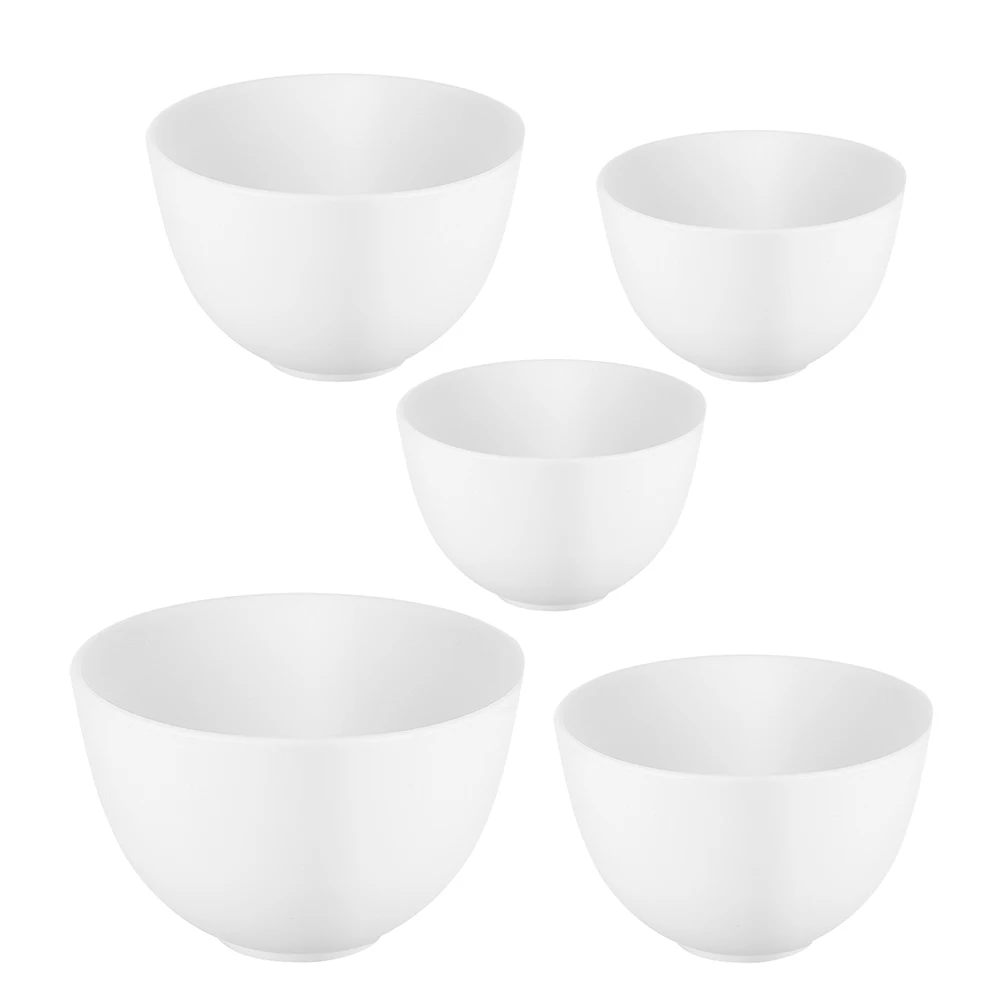 

5Pcs Silicone Mixing Bowls Facial Mask Flexible Set Shatterproof Spa Beauty Tool for DIY Skincare Home Salon Kitchen