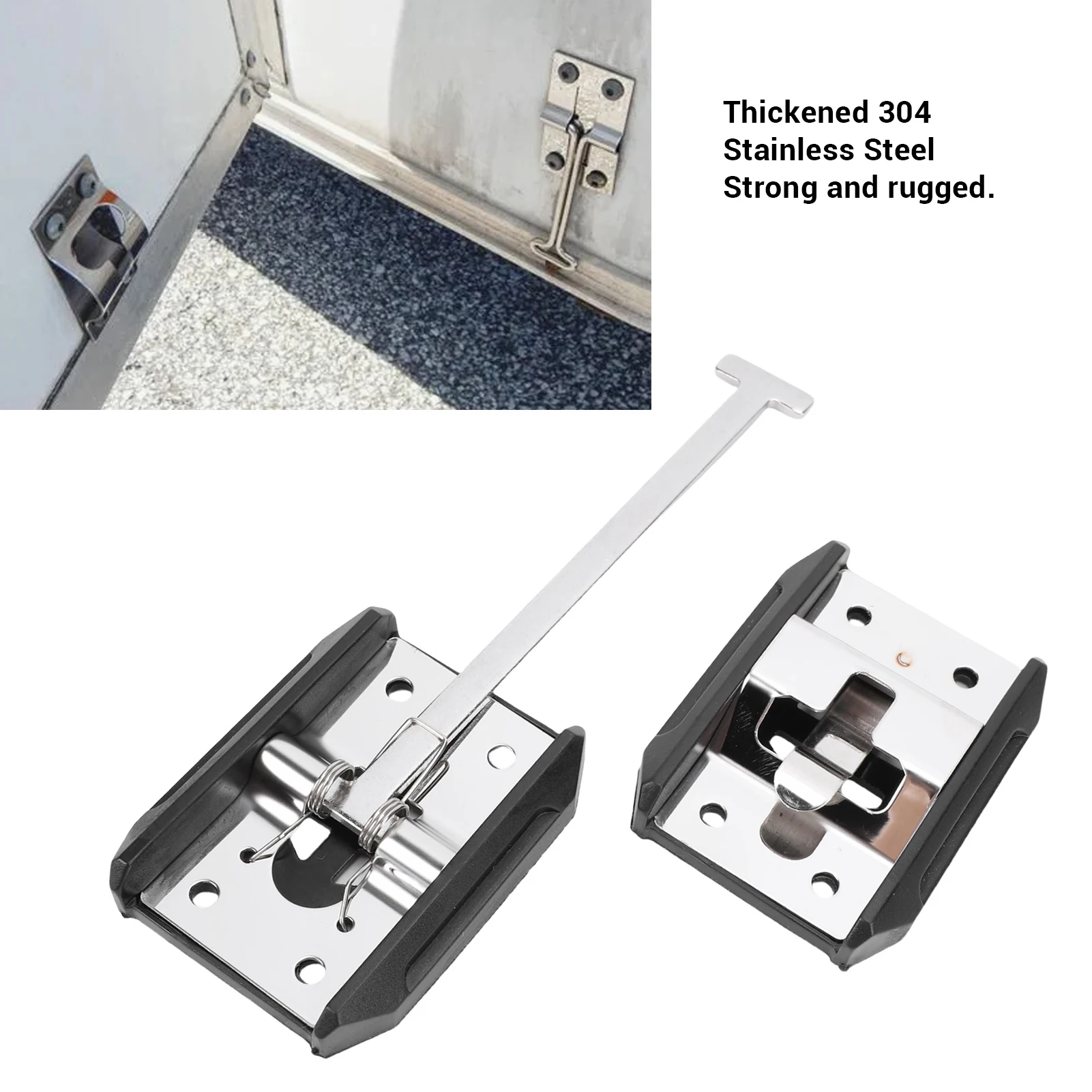 RV باب الصيد T باب الدخول سميكة 304 الفولاذ المقاوم للصدأ RV دخول الباب الصيد حامل لمقطورة السفر