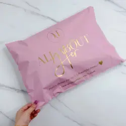 biodegradable matte pink custom shipping bags poly mailer bags courier bags with logo for clothing