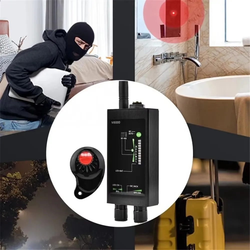 Auto Search Anti Spy Detector Find Hidden Cam Bugs GPS Trackers RF remote control Wireless Signal Alarm Scanner Detection Device