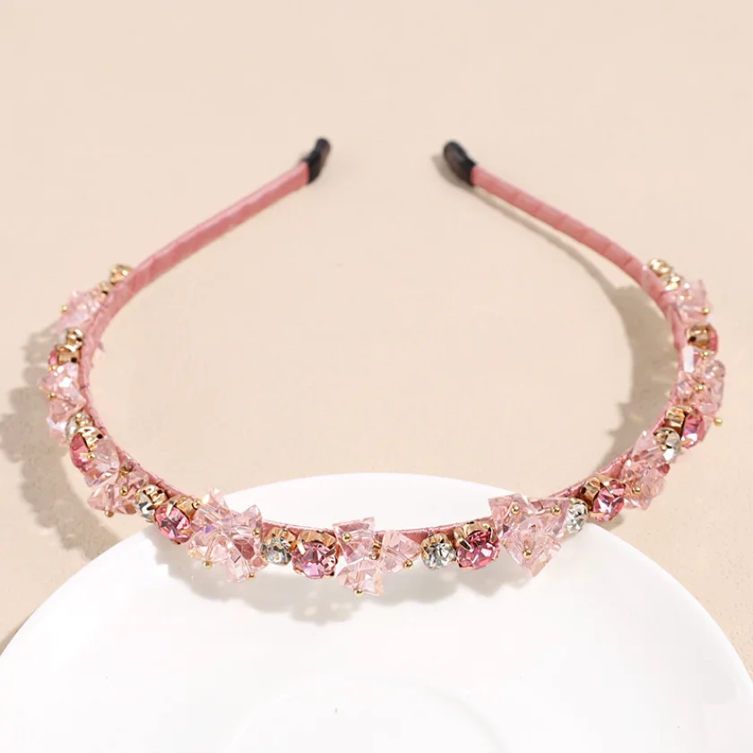 Kristallperlen-Haarreif für Damen, Handgefertigtes Strass-Haarband, Modisches Haarband, Funkelnder Haarreif, Haaraccessoires für den Alltag und Partys – Detail 20