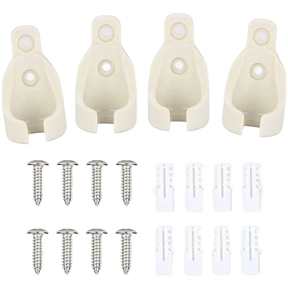 Roller Shade Mounting Brackets With Bungee Ball Receivers For Sun Control Plastic Wind Resistant Fixing Hardware