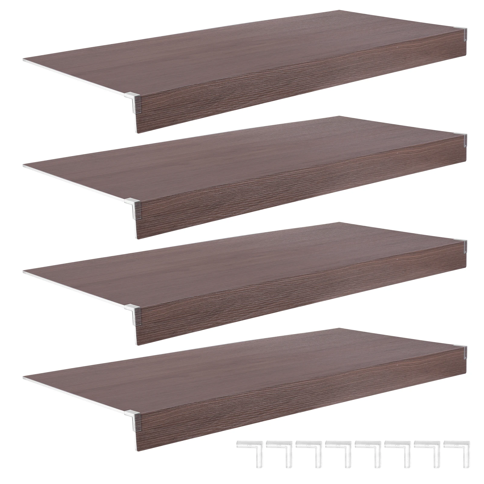 

Set of 4 Faux Wood Rack Covers 0.32in Thick PVC Shelf Organizer Liners Easy To Clean and Install for Kitchen Home Garage Storage