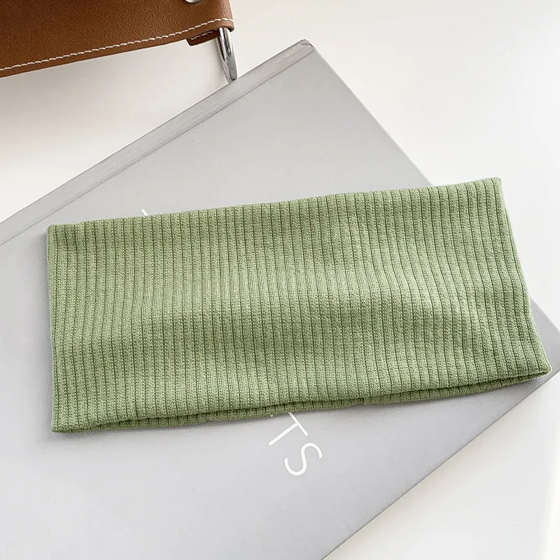 Herbst und Winter Breite Kante Elastische Frauen Haarband Make-Up Gesicht Waschen Stirnband Sport Gestrickte Kopfbedeckung Stirnband – Detail 18