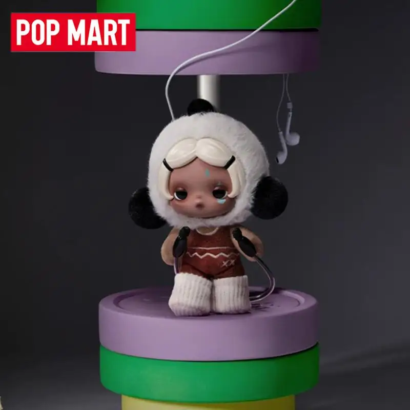 POP MART SKULLPANDA Off Mode Serie Plüschpuppen-Anhänger Mystery Box Original Blind Box Überraschungsspielzeug Taschenanhänger Figuren Heimdekoration