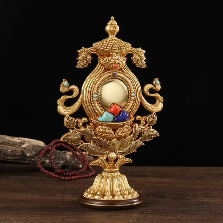Eight Ruiwu Combination Pure Copper Offerings, Seven Treasures and Eight Treasures Mascots Collection, Fine Buddhist Artifacts