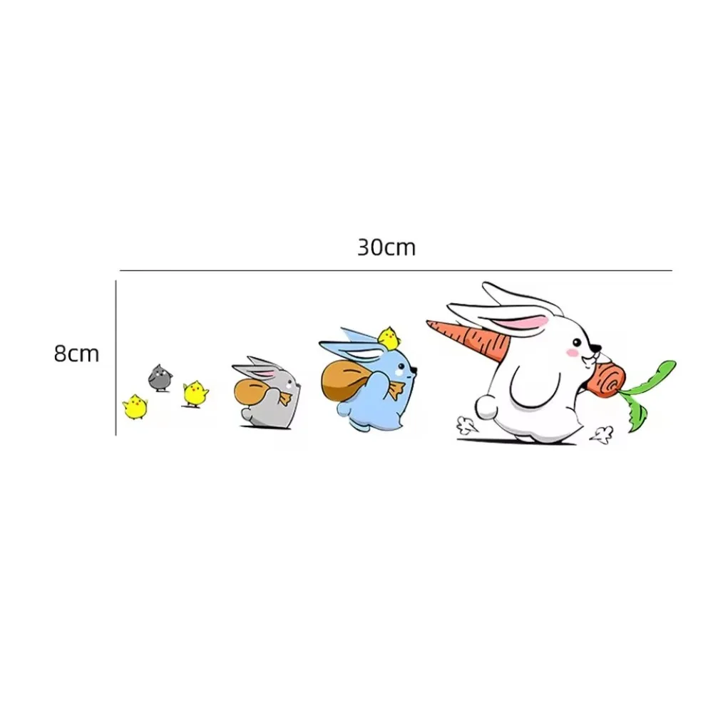electric car motorcycle sticker cute body sticker cover scratches body sticker go left go right sticke Cartoon bunny car sticker