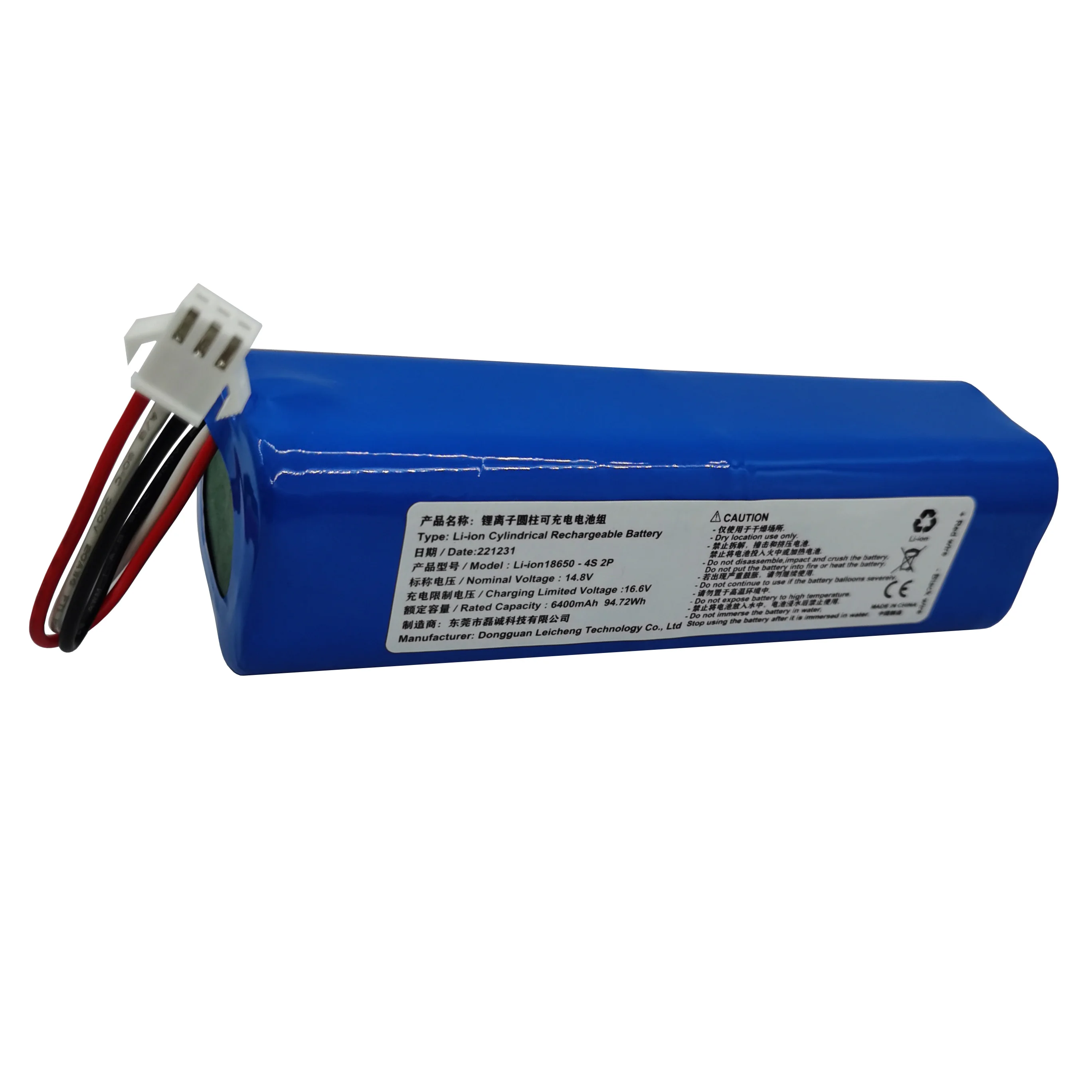 14.4V 14.8V 6400mAh 5200mAh Li-Ion Rechargeable Battery Pack For Kyvol S31 Robot Vacuum VIOMI VXVC07-JG Lenovo LR1 ROIDMI