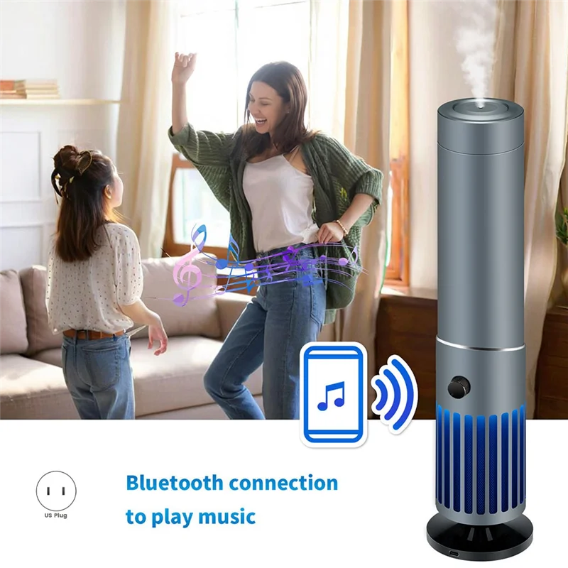 Difusor de aromaterapia de sala grande sem água, inteligente para casa, alto-falante bluetooth, unidade de óleo essencial para quarto para casa (eua) eua