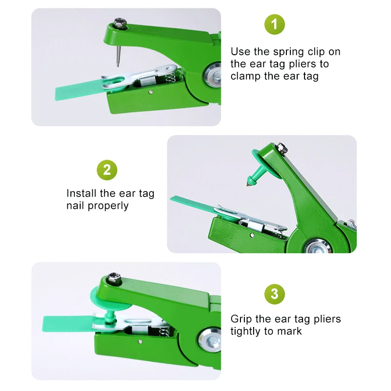 الأغنام الماعز الأذن العلامات دون عدد الأذن الليزر الكتابة النحاس رئيس أقراط مزرعة الحيوان تحديد الأذن العلامة 100 قطعة #6