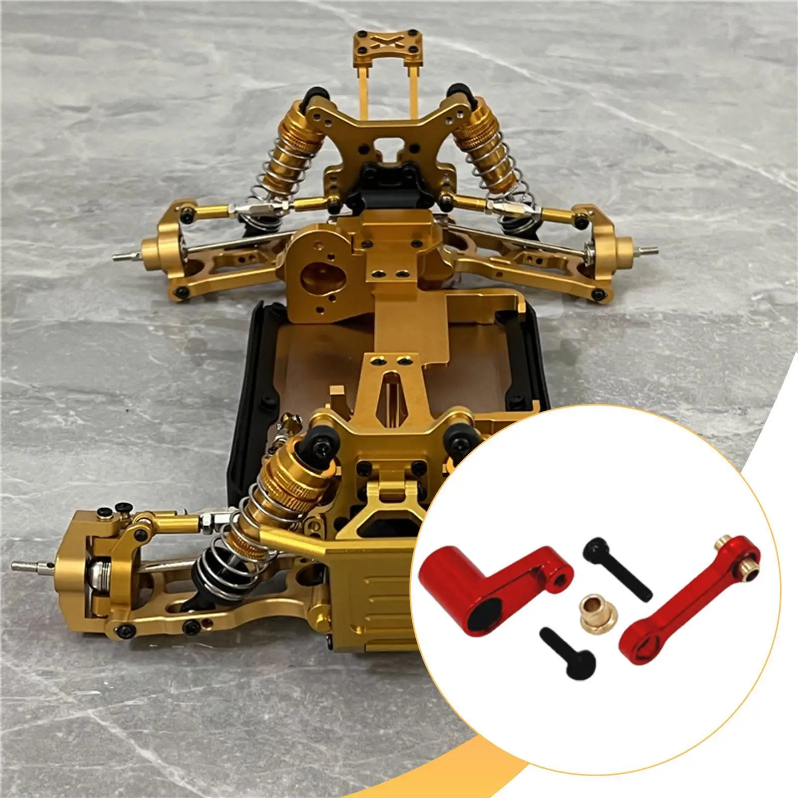 Heavy Duty RC Car Servo Arm 28T Aluminum Steering Rod Portable Professional Spare Part for 1/24 Scale Micro-b RC Upgrade