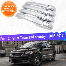 For Chrysler Town and country Voyager 2008~2016 Car Door Handles Scratch Proof Sets Chromium Styling Exterior Part Accessories