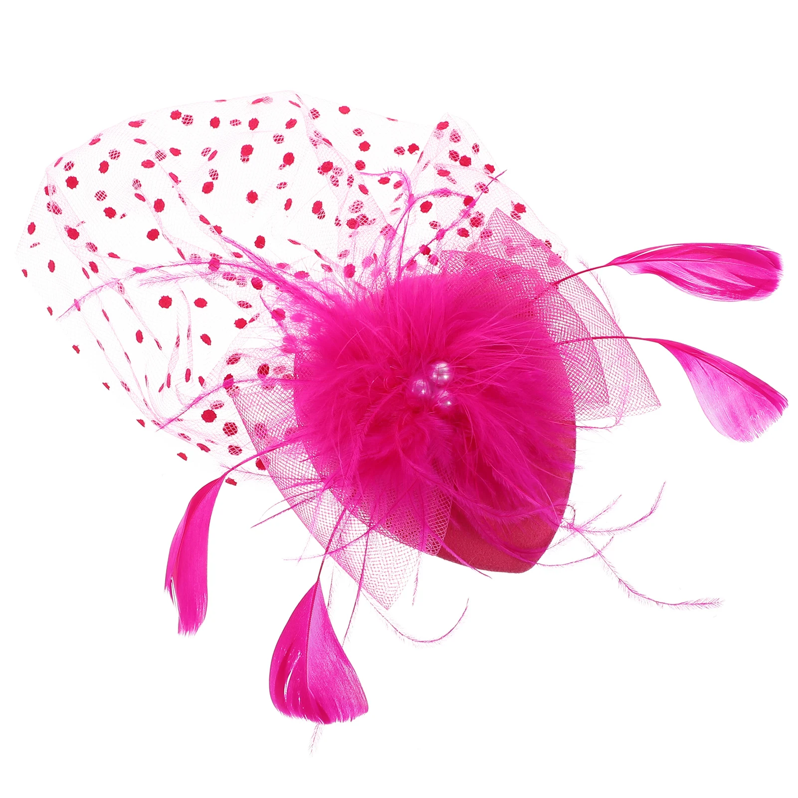 

Black Mesh Hair Accessories Pearl Decorated Net Veil Bridal Fascinator Headpiece Women Wedding Hat Tea Party Headdress