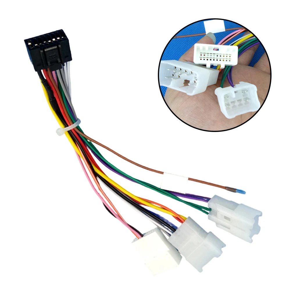 16 Pin For Android Head Unit Wiring Harness Adapter Cable Compatible with For Toyota Corolla Land Cruiser RAV4 Models