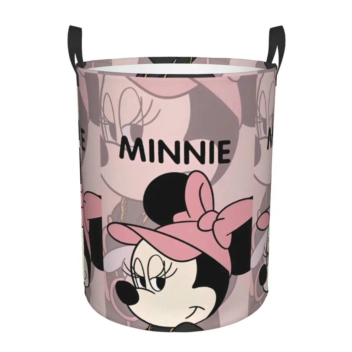 Pink Minnie Mouse Toy Storage Box Sturdy Kids Toys Bin Organizer Basket for Playroom